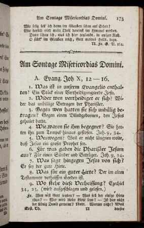 Am Sontage Misericordias Domini.