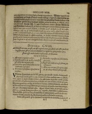 Decisio CVIII. - Decisio CXVIII.