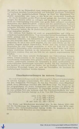 Einzeluntersuchungen im unteren Linzgau.