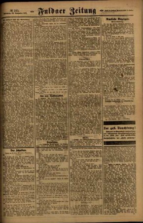 Zweite Ausgabe vom Mittwoch, den 26. November 1919.