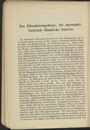 Das Elbsandsteingebirge, die sogenannte Sächsisch-Böhmische Schweiz
