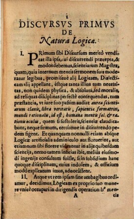 Discvrsvs Ex Vniversa Philosophia