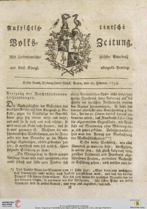 Erster Band. Siebenzehntes Stück