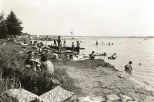 Knappenrode. Knappensee, Badestrand