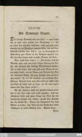 XXXVIII. Am Sonntage Rogate.