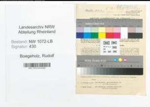Entnazifizierung Rudolf Boegeholz , geb. 09.12.1897 (Schlossermeister)