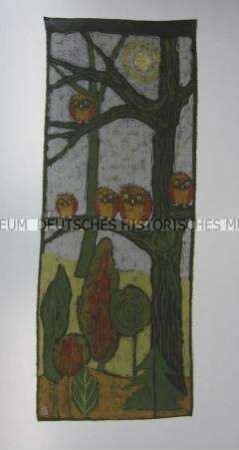 Wandbehang mit Eulenmotiv