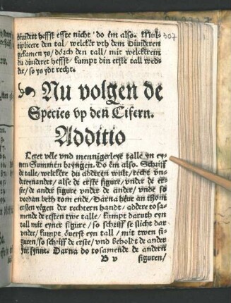 Nu volget de Species op den Cifern Additio