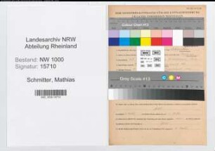 Entnazifizierung Mathias Schmitter, geb. 27.11.1893 (Schlosser)
