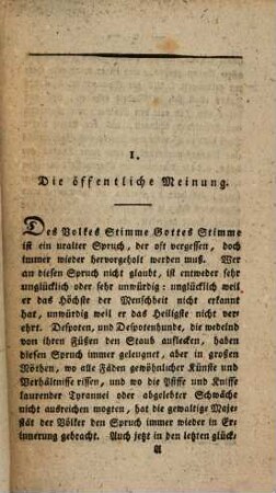 Beherzigungen vor dem Wiener Kongress