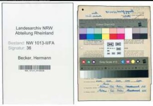 Entnazifizierung Hermann Becker , geb. 25.02.1893 (Bauer)