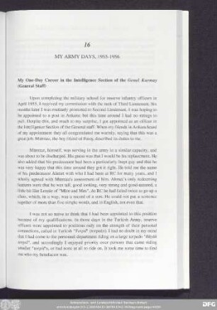 16 My Army Days, 1955-1956