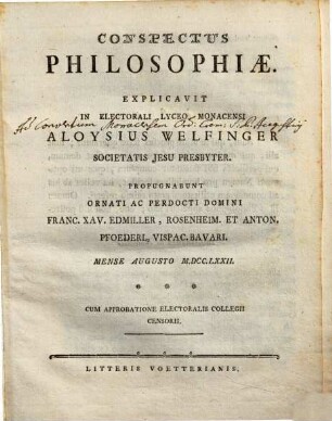 Conspectus Philosophiae