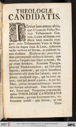 Theologiæ Candidatis