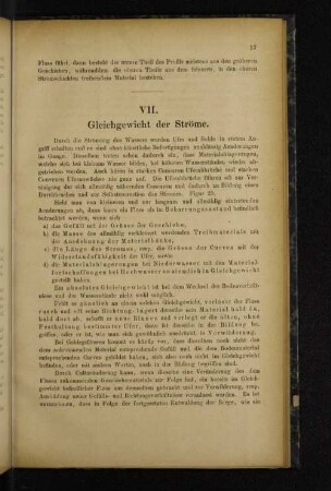 VII. Gleichgewicht durch Ströme.