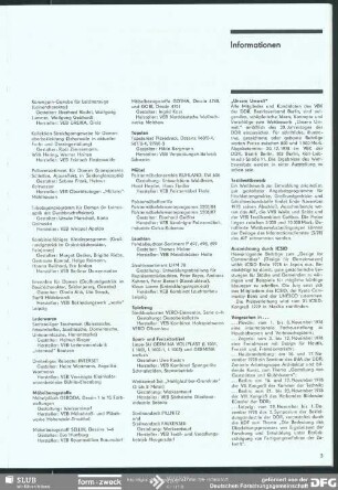 „Unsere Umwelt“ : Informationen