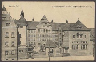 Ansichtskarte Gemeindeschule, Glogauer Straße