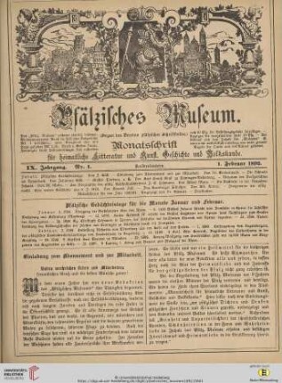 Nr.1 (1. Februar 1892)