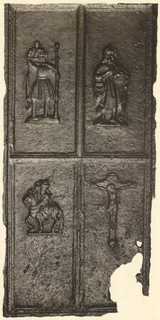 Spätgotische Ofenplatte aus Dippoldiswalde