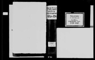 Heidelberg, Entbindungsanstalt (Klinik): Geburtenbuch 1820-1840