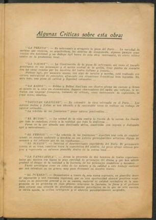 Algunas críticas sobre esta obra