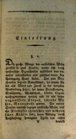 Handbuch der Mineralogie, 1. Die Einleitung und vom Systeme, die Klasse der Kombustibilien und aus der Klasse der Inkombustibilien, die Unterordnung der Metalloxyde enthaltend