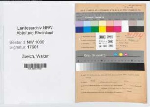 Entnazifizierung Walter Zuelch, geb. 13.11.1897 (Bahnbeamter)