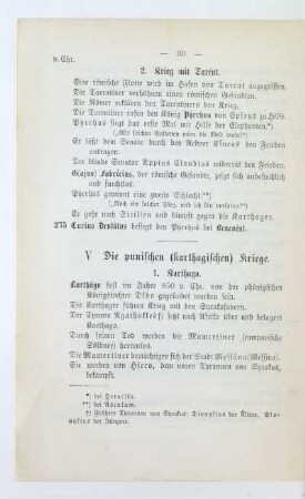 V Die punischen (karthagischen) Kriege