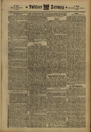 Zweite Ausgabe vom Montag, den 18. Dezember 1911.