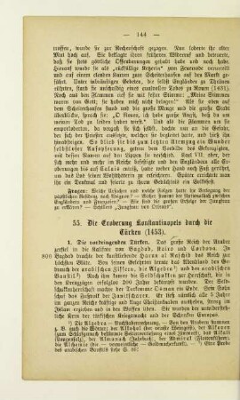 55. Die Eroberung Konstantinopels durch die Türken (1453)