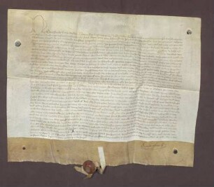 Schuldbrief des Markgrafen Bernhard I. von Baden an Hannsen Vogt von Beringen über 180 fl. zu 5% mit der erkauften Herrschaft Hachberg überkommener Schuld