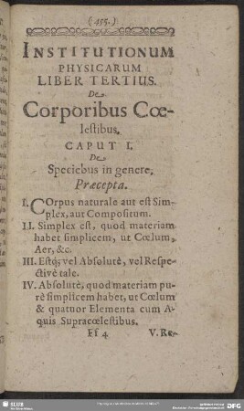 Liber Tertius. De Corporibus Coelestibus
