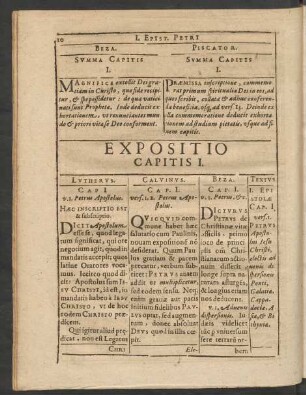 Expositio Capitis I.