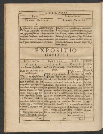 Expositio Capitis I.