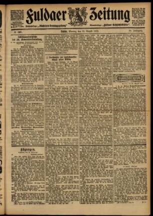 Ausgabe vom Montag, den 31. August 1903.