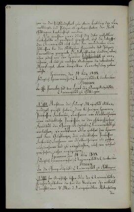 Berufung des Honorarprofessors Wolfang Sartorius von Waltershausen zum ordentlichen Professor.