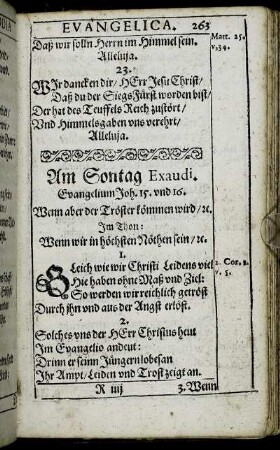 Am Sontag Exaudi