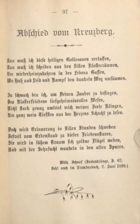 Abschied vom Kreuzberg. [Gedicht]