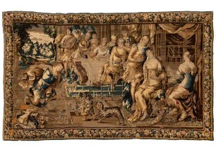 Tapisserie: Odysseus im Wettkampf mit den Freiern