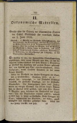 II. Oekonomische Schriften.