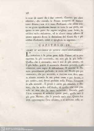 Capitolo IV. Come Si Accorda Il Gusto Coll'Imitazione.