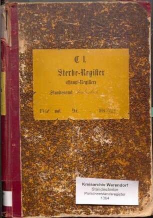 Sterberegister des Standesamtes Freckenhorst von 1921 (Urkunden-Nr. 1-32), von 1922 (Urkunden-Nr. 1-55), von 1923 (Urkunden-Nr. 1-50), von 1924 (Urkunden-Nr. 1-44), von 1925 (Urkunden-Nr. 1-29), von 1926 (Urkunden-Nr. 1-38), von 1927 (Urkunden-Nr. 1-38) und von 1928 (Urkunden-Nr. 1-43)