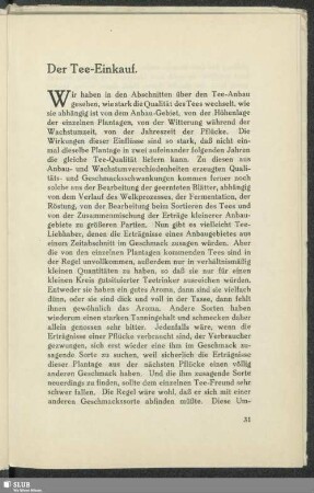 Der Tee-Einkauf