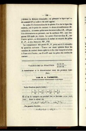 Valeur de la fraction.