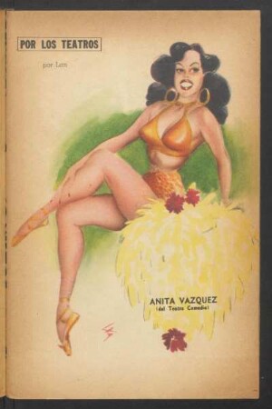Anita Vasquez (del Teatro Comedia) - [Caricatura] : Por los teatros