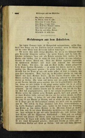 Erfahrungen aus dem Schulleben
