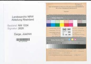 Entnazifizierung Joachim Darge , geb. 22.08.1916 (Hauptmann)