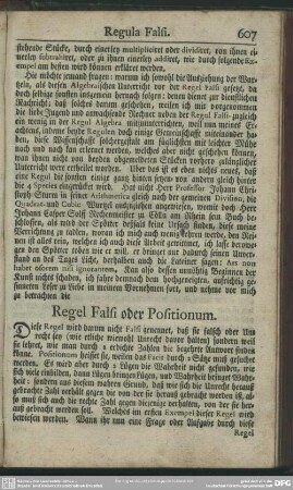 Regel Falsi oder Positionum