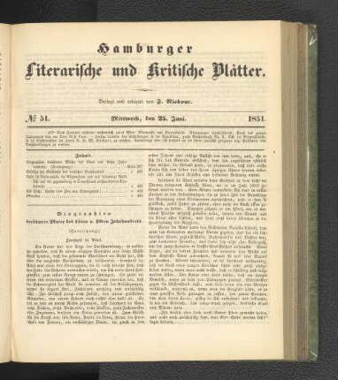 No. 51. 25. Juni 1851