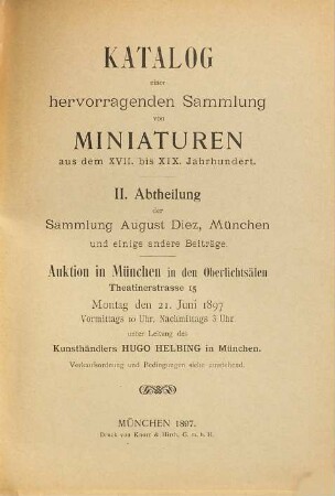Versteigerung. 1897, 21. Juni = [3]